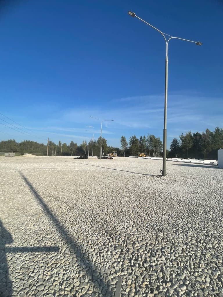 Дорожные работы в Ступино — укладка асфальта на объекте